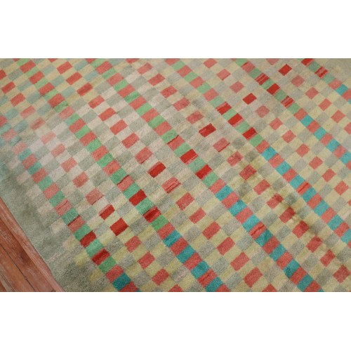 Mint Green Turkish Deco Rug No. 30026