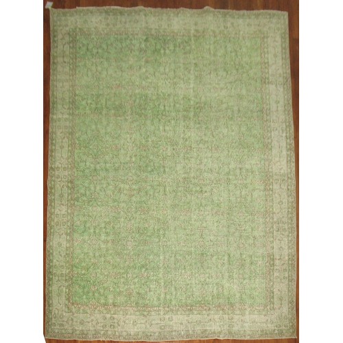 Green Vintage Turkish Rug No. 30057