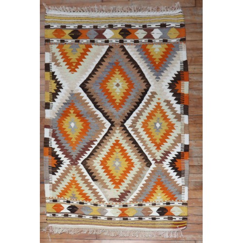 Bright Geometric Turkish kIlim No. 30084