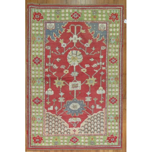 Red Antique Turkish Oushak Rug No. 30345