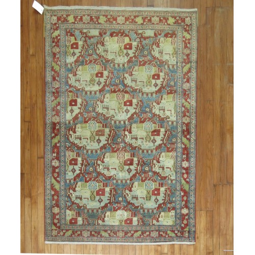 Malayer Floral Antique Accent Rug No. 30466