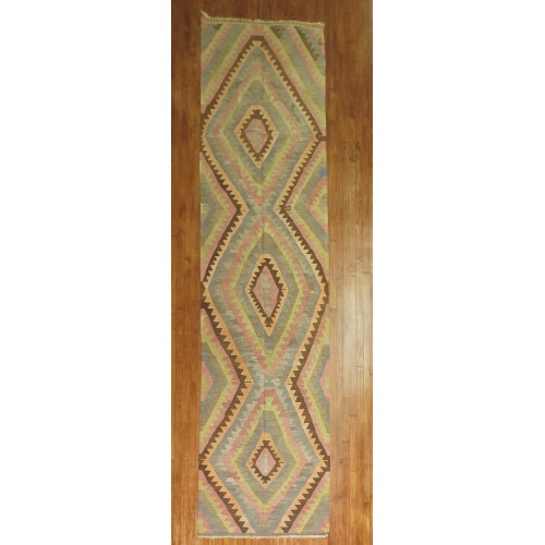 Vintage Kilim Wide Runner No. 30585