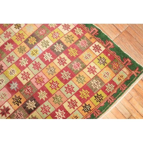 Funky Turkish Deco Square Rug No. 30625