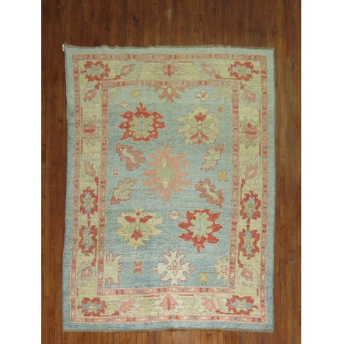 Blue Oushak Rug No. 30651