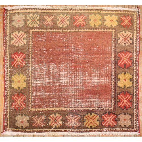 Square  Mini Brown Anatolian Rug No. 30719