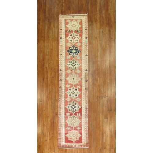 Red mid 20th century Turkish Runner No. 30868