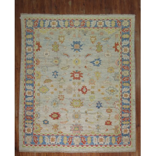 Square Turkish Vintage Inspired Oushak No. 30874