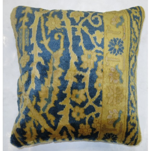 Indigo Blue Indian Rug Pillow No. 30882s