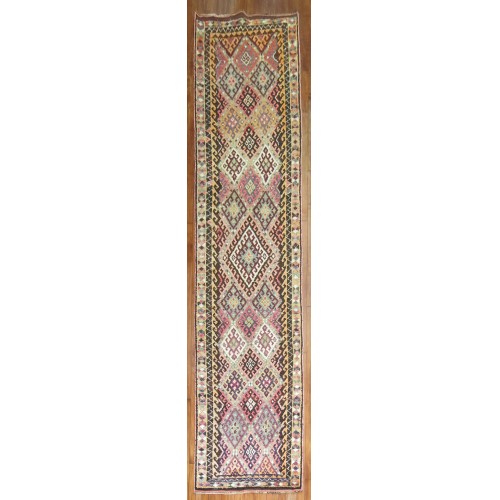 Bohemian Vintage Turkish Geometric Runner No. 30931