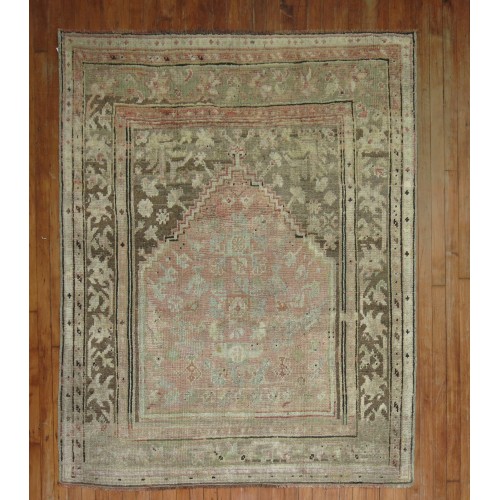 Antique Turkish Oushak Prayer Rug No. 30963