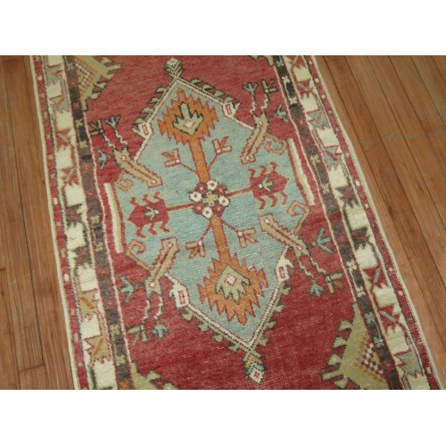 Vintage Turkish Oushak Runner No. 30995