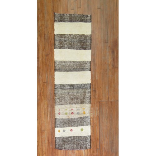 Weathered Turkish Kilim Runner No. 31094