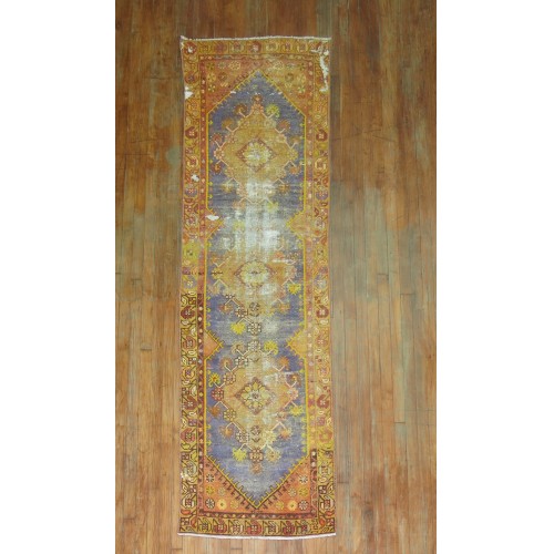 Vintage Shabby Chic Turkish Runner No. 31116