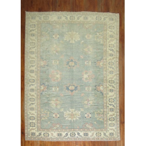 Feminine Worn Oushak Rug No. 31136