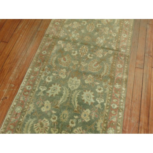 Green Tabriz Runner No. 31247