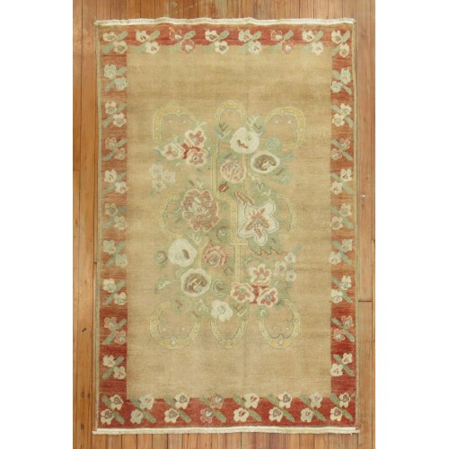 Vintage Oushak Throw Rug No. 31261