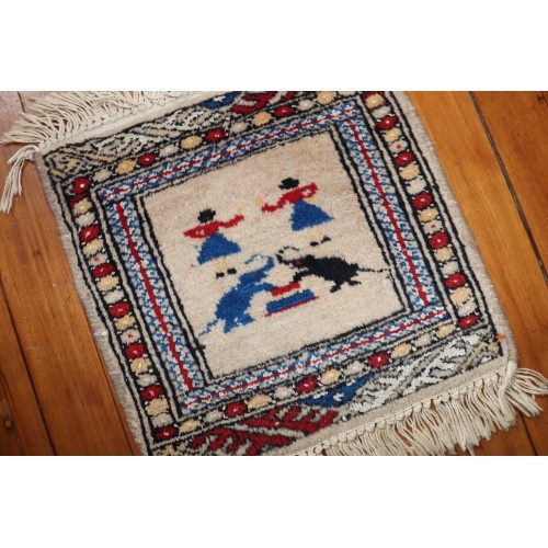 Vintage Bokhara Elephant & Woman Mat No. 31447