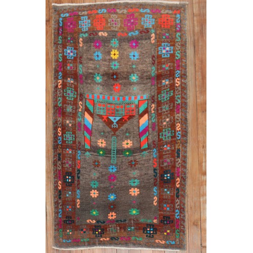 Funky Vintage Turkish Rug No. 31537