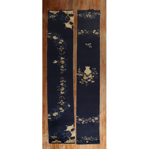 Pair of Navy Chinese Runners No. 31554