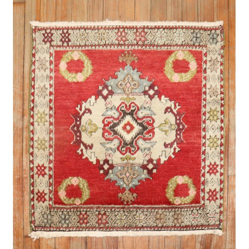 Red Turkish Square Sivas Rug No. 31668