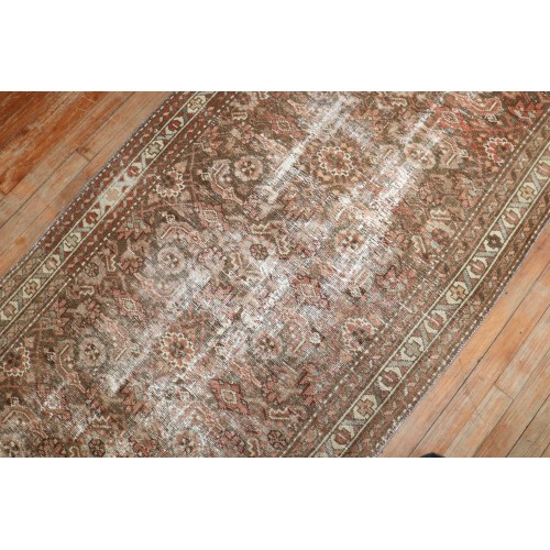 Soft Brown Persian Malayer Worn Runner No. 31743