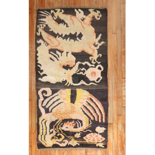 Phoenix Dragon Tibetan Rug No. 31805