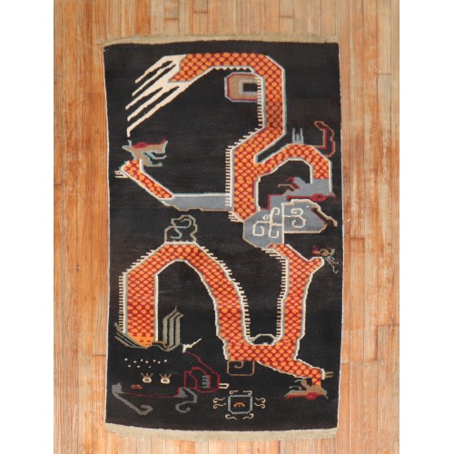 Tibetan Dragon Scatter Rug No. 31809