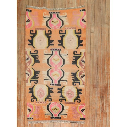 Orange Vintage Tibetan Rug No. 31828