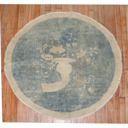 Small Round Chinese Peking Rug No. 31837