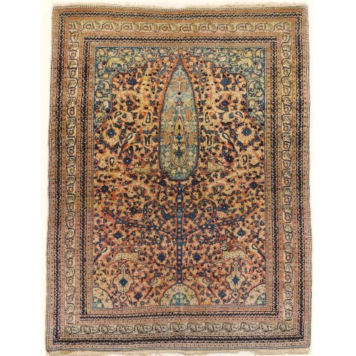 Pictorial Paradise Tabriz Rug No. 4050