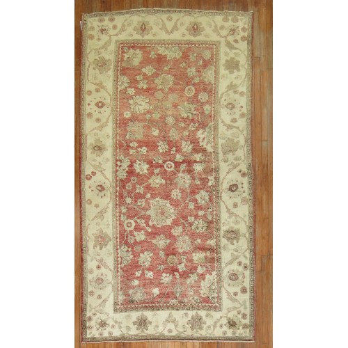 Soft Red Vintage Turkish Oushak Rug No. 6238