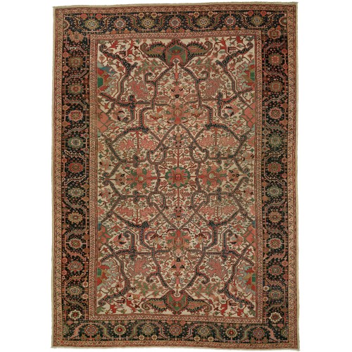 Ivory serapi Heriz Rug No. 7590