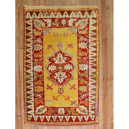 Yellow Antique Melas Rug No. 7595