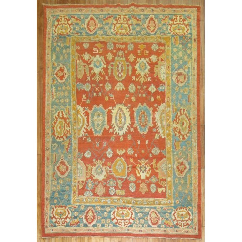 Orange Antique Oushak Rug No. 7597