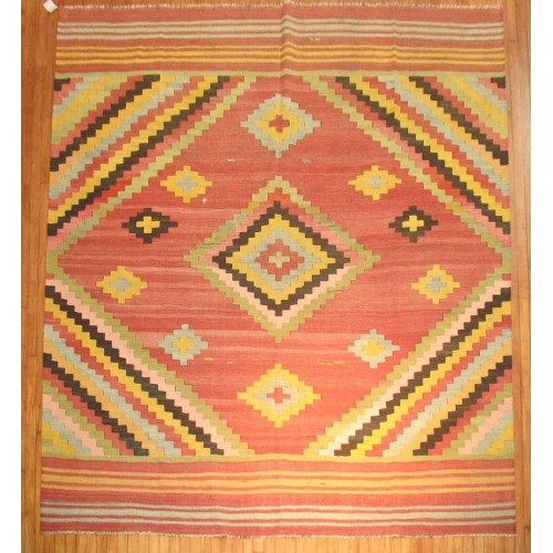 Square Turkish Flatweave No. 8187