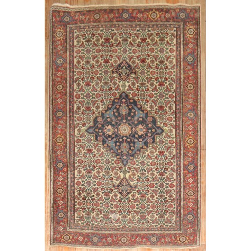 Ivory Field Persian Bidjar Rug No. 8224