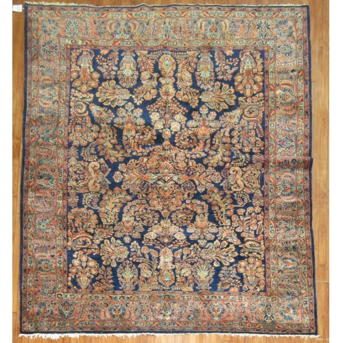 Navy Antique Persian Sarouk Rug No. 8228