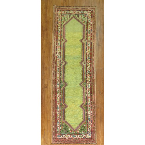 Lime Green Antique Persian Ferehan Runner No. 8336