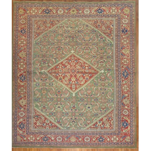 Green Antique Ziegler Mahal Rug No. 8346