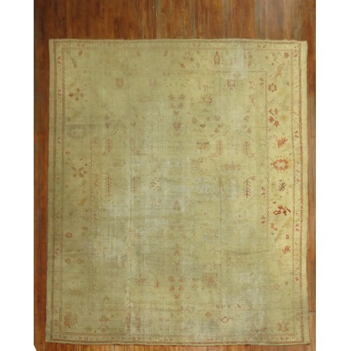 Shabby Chic Worn 19th century Oushak Rug No. 8353