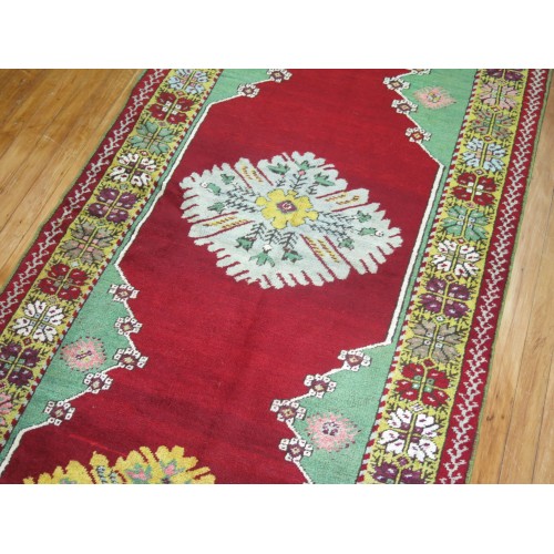 Bright Antique turkish Runner No. 8412