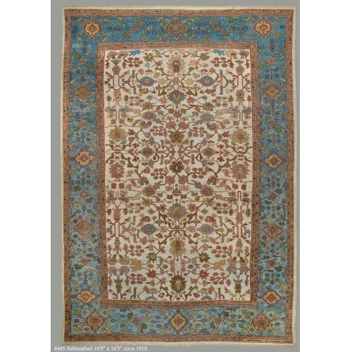 Antique  Ivory Sultanabad Rug No. 8445