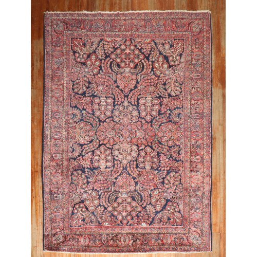 Navy Antique Sarouk Rug No. 8515