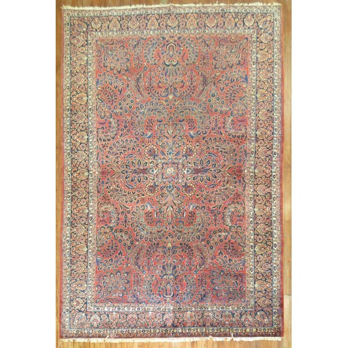 Red Blue Sarouk Rug No. 8588