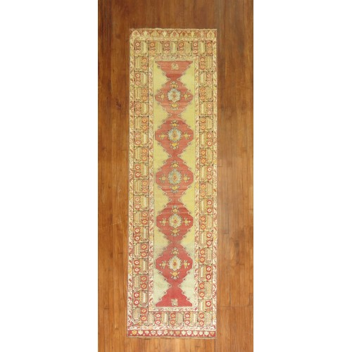 Decorative Antique Turkish Melas Runner No. 8638