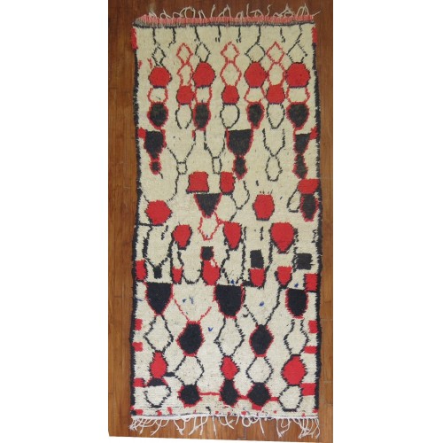 Beni Ourain Moroccan Runner No. 8666