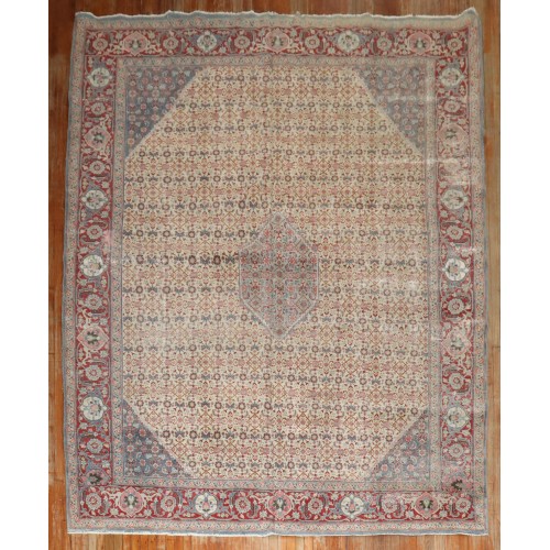 Worn Persian Tabriz Rug No. 8721