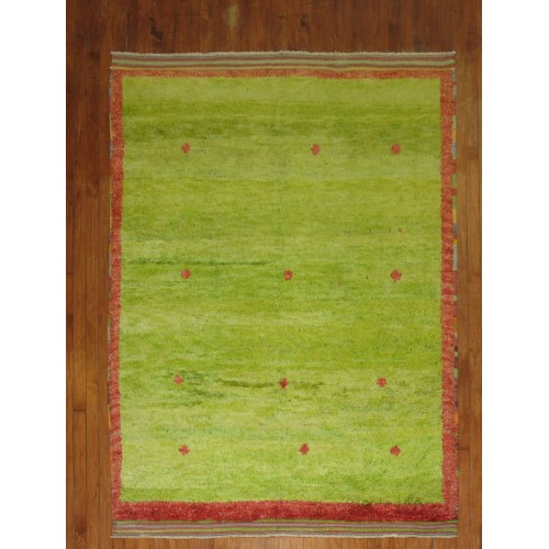  Green Turkish Tulu Rug No. 8732