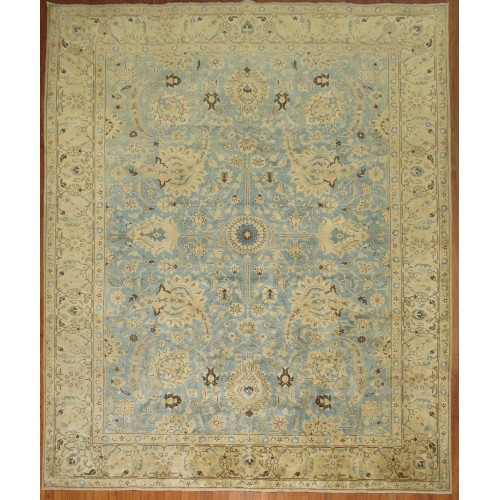 Light Blue Antique Persian Tabriz Rug No. 8764