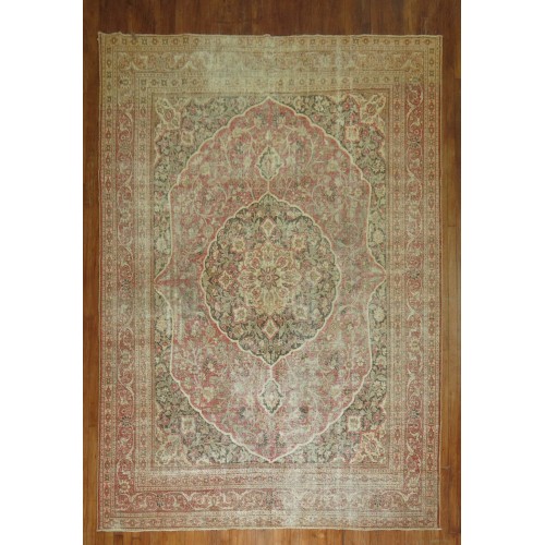 Worn Antique Persian Tabriz Rug No. 8825